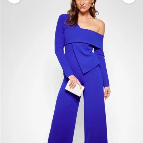 Chic Lavish Alice one Shoulder Wide Leg Jumpsuit - Picture 4 of 10